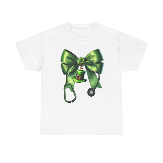 Nurse Bow with Stethoscope Tee