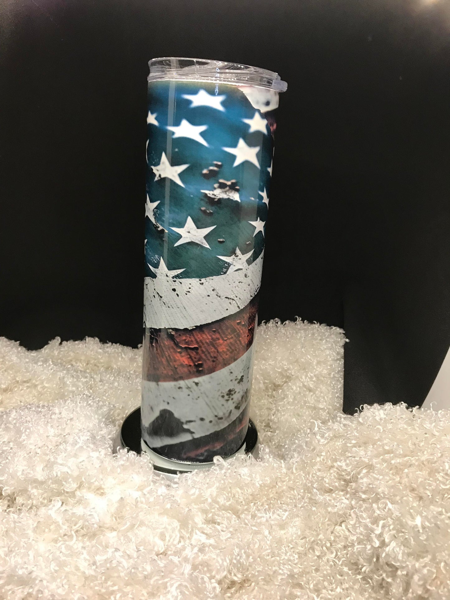 Distressed Flag Tumbler