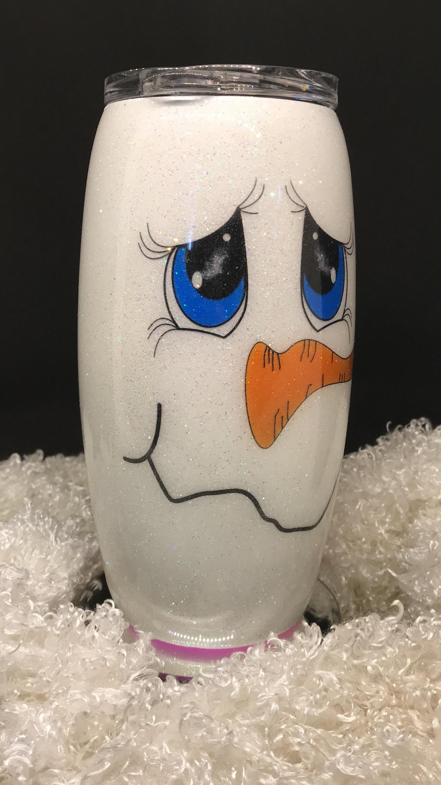Full Glitter Snowman Tumbler