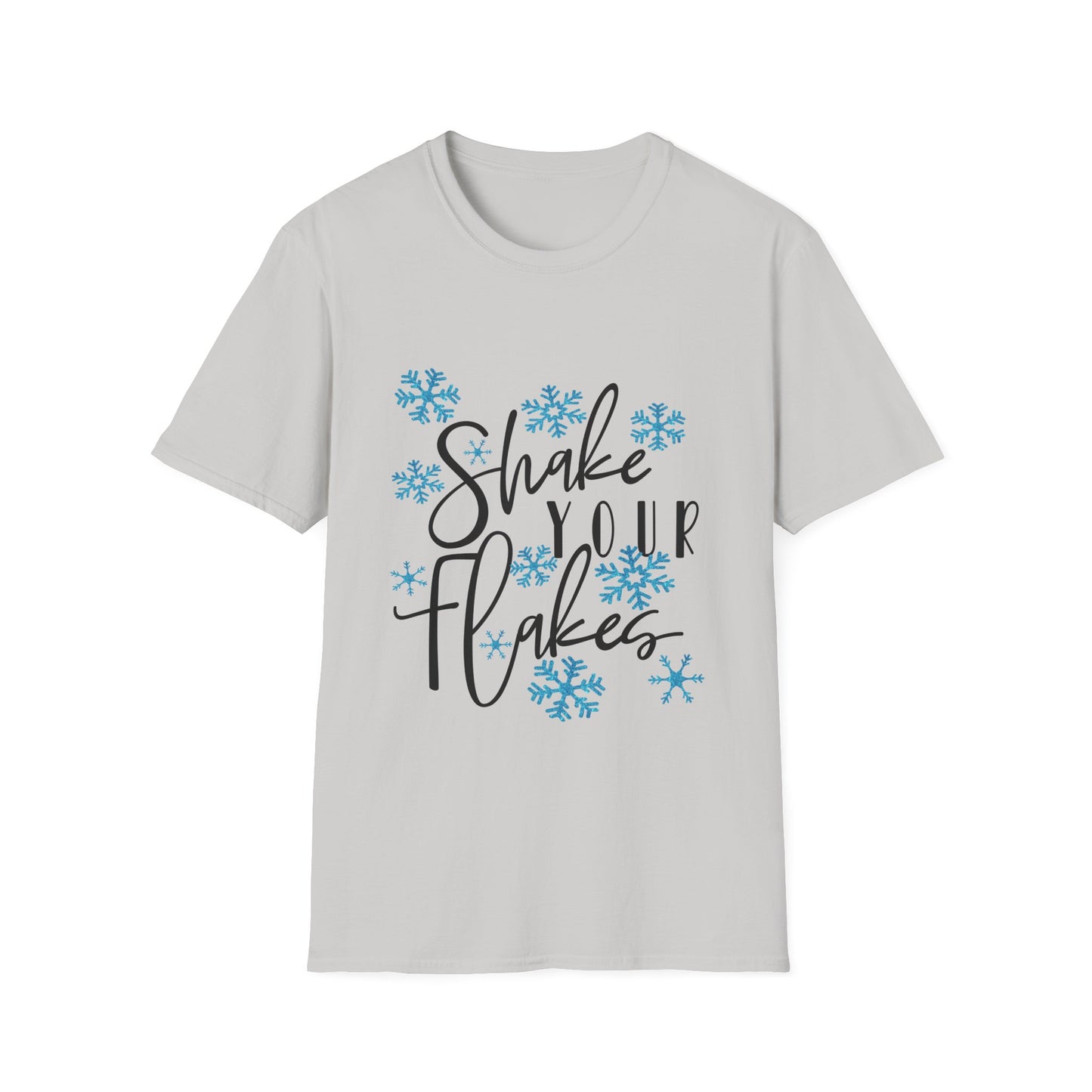 Funny Snowflake Shake Unisex Softstyle T-Shirt