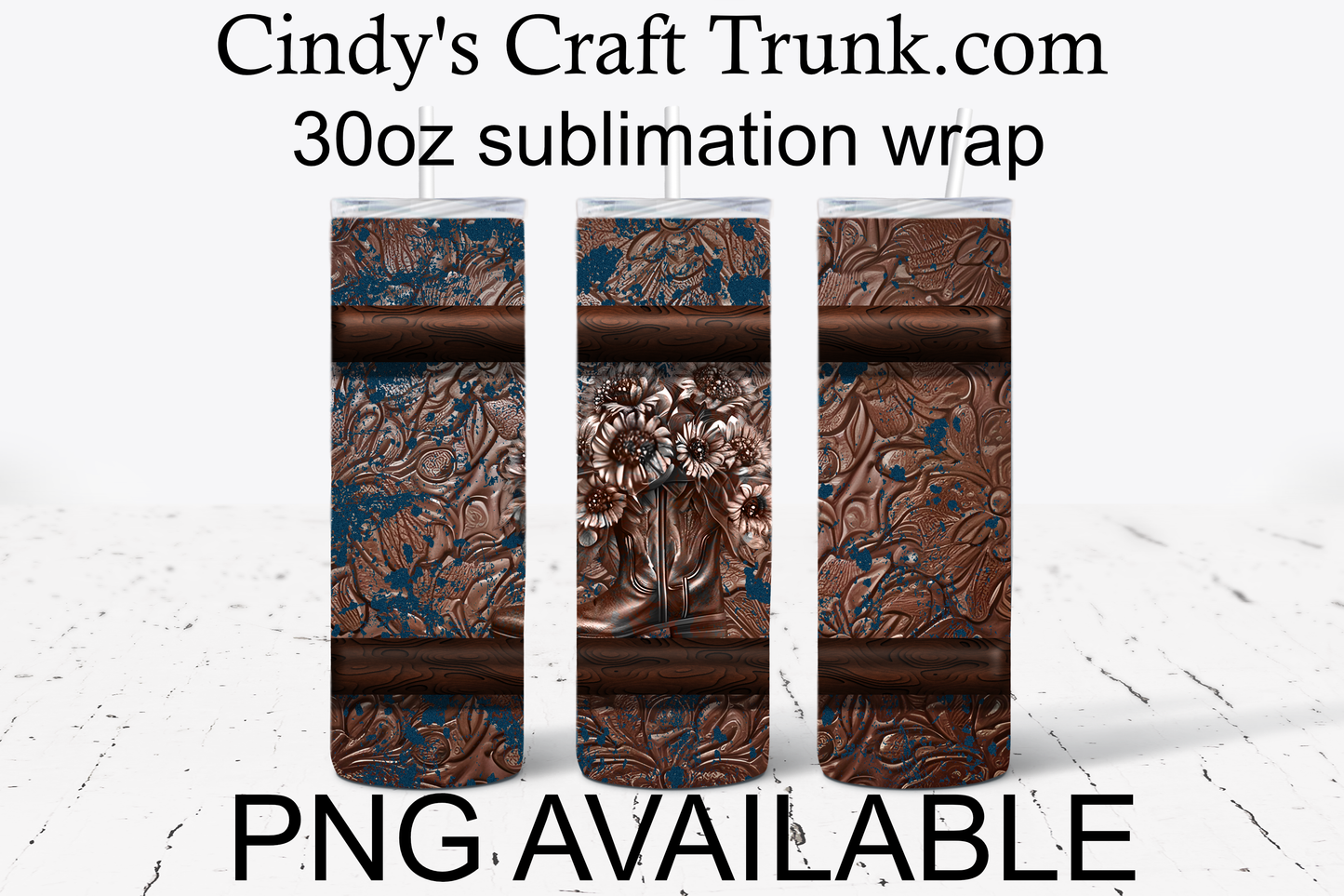 Country Tooled Leather PNG