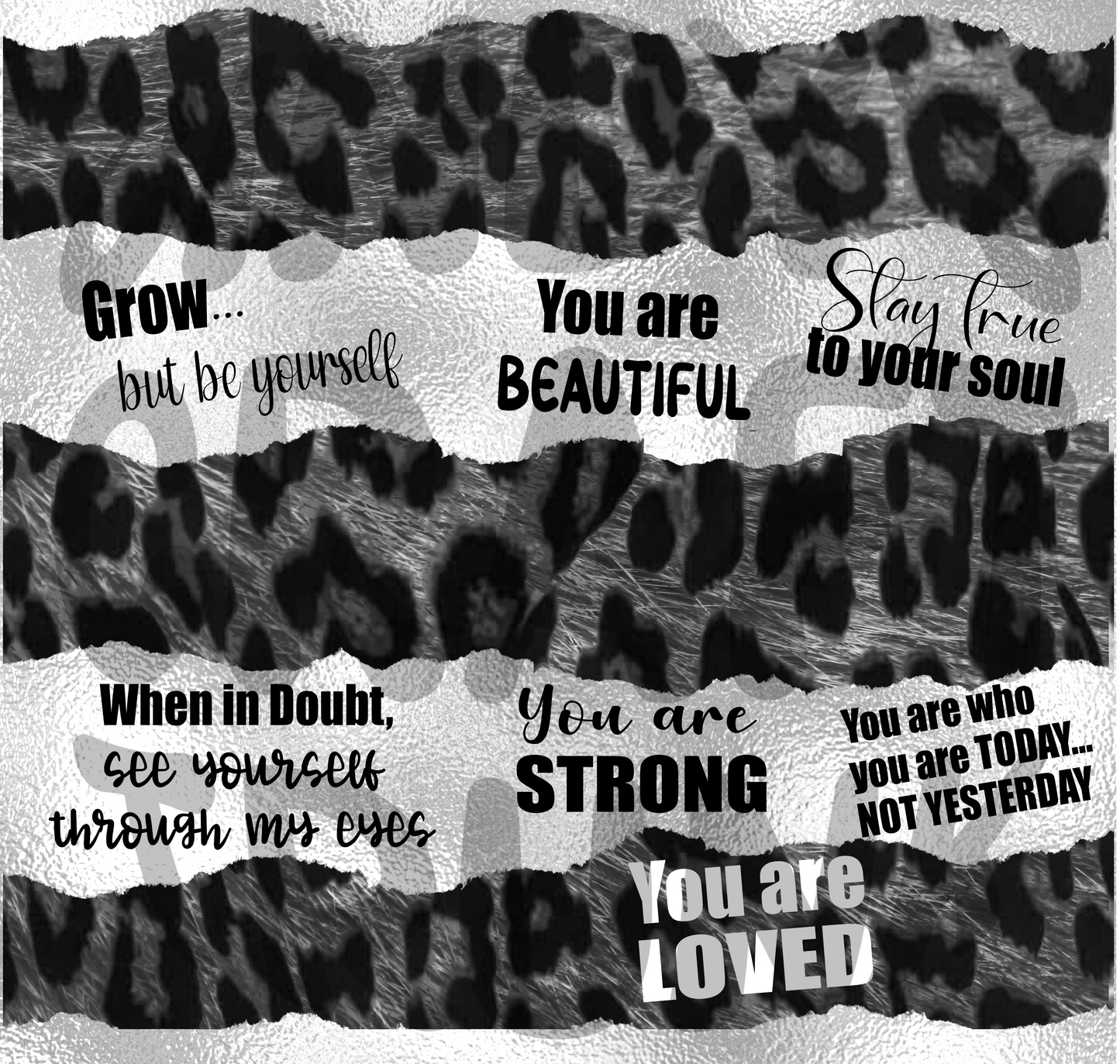 Affirmation 30 Tumbler Wrap PNG