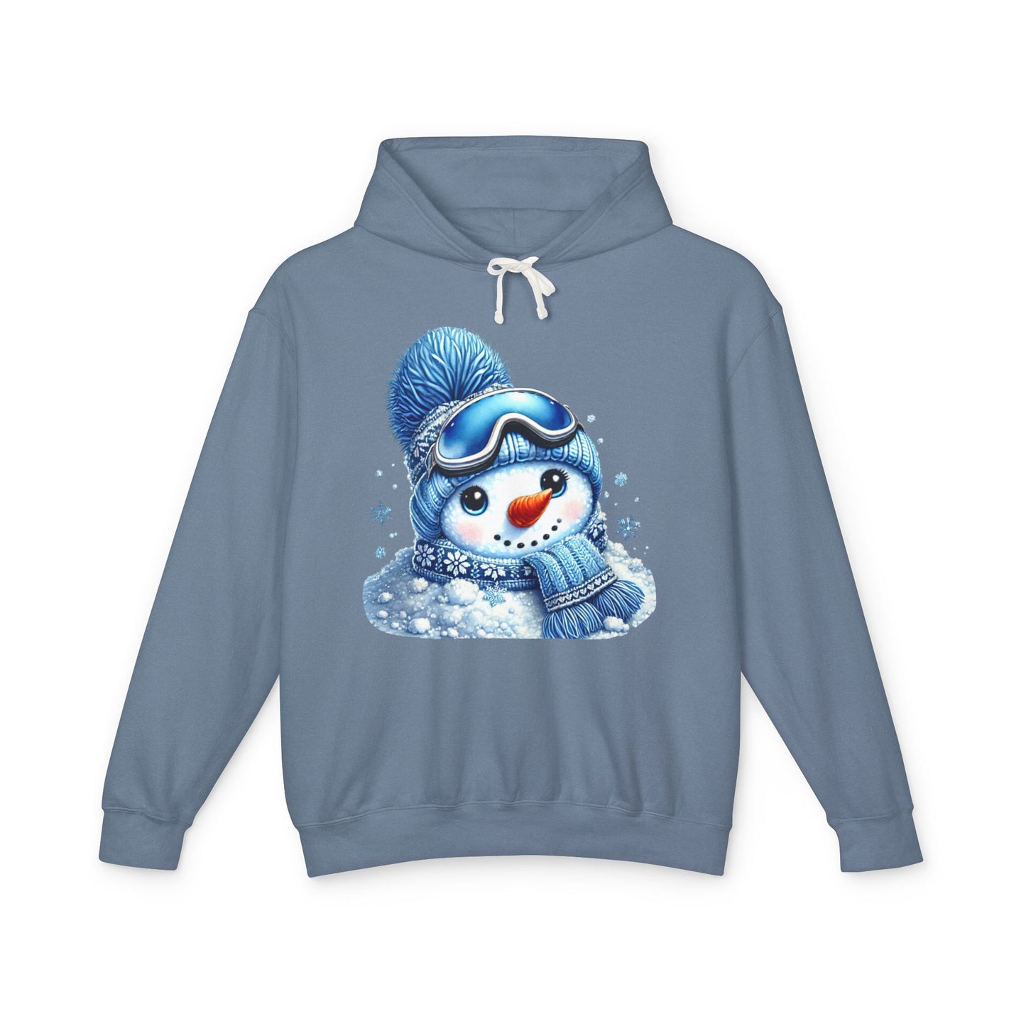 Snowman Hoodie - Unisex Lightweight Hooded Sweatshirt for Winter Fun