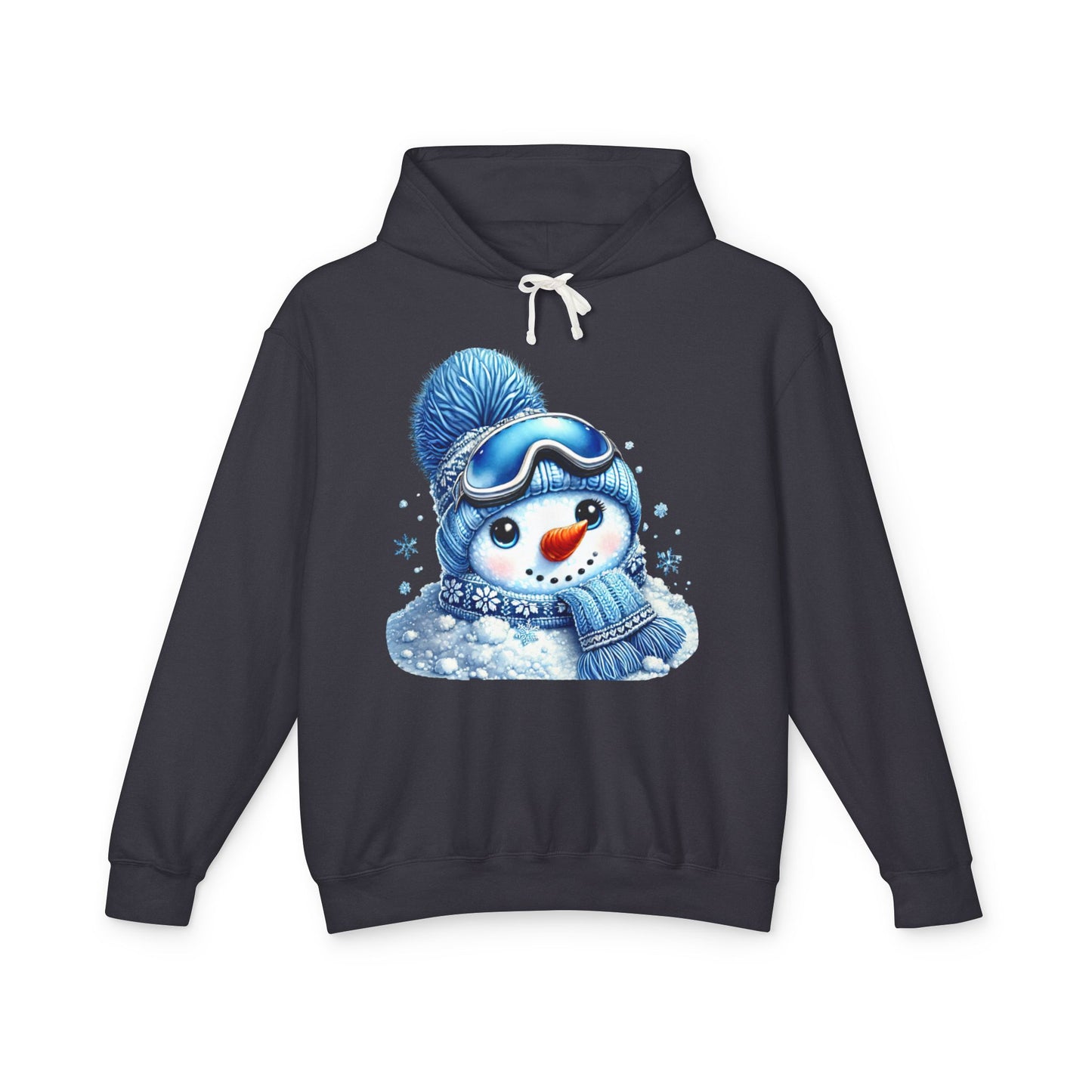 Snowman Hoodie - Unisex Lightweight Hooded Sweatshirt for Winter Fun