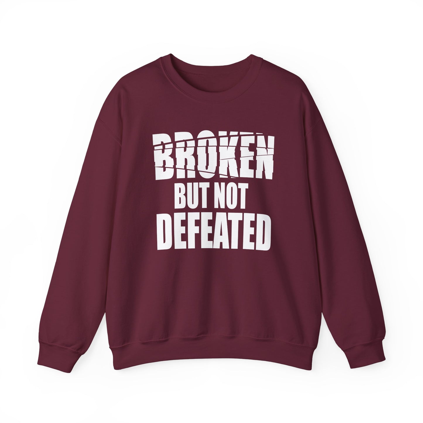 Broken But Not Defeated Unisex Heavy Blend™ Crewneck Sweatshirt