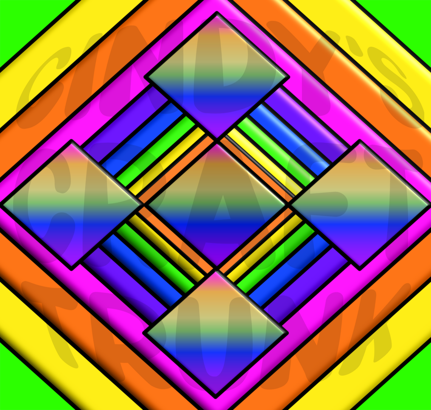 Rainbow Geometric PNG